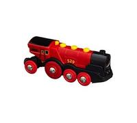 Brio - 33592 - Jeu de Construction - Locomotive Puissante à Piles - Rouge Rouge G