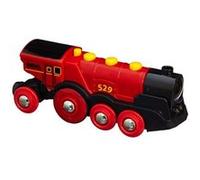 Brio - 33592 - Jeu de Construction - Locomotive Puissante à Piles - Rouge Rouge G