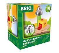 BRIO - 33707 - Mon Premier Signal Cloche Magnétique - My First Railway - Accessoire pour circuit de train en bois - Action de jeu sans pile - Jouet pour garçons et filles dès 18 mois