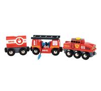 Train des Pompiers BRIO - Circuit de train en bois - Ravensburger - Mixte dès 3 ans - 33844