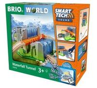 BRIO World - 33978 - Pont et Tunnel Cascade Smart Tech Sound - Accessoire pour Circuit de Train en Bois - Actions de Jeu STEM - Jouet pour garçons et Filles à partir de 3 Ans
