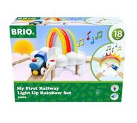 BRIO - 36002 - Mon Premier Circuit Arc-en-Ciel Lumineux et sonore - My First Railway - Circuit de Train en Bois - Jeu d'éveil - Jouet pour garçons et Filles dès 18 Mois