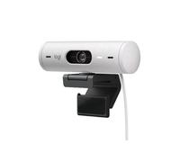 Logitech Brio 500 Webcam Streaming HD avec Expo Auto, Mode ’Show’, Deux Micros à Réduction de Bruit, Clapet Webcam Confidentiel, Compatible Microsoft Teams, Google Meet, Zoom, Câble USB-C - Blanc