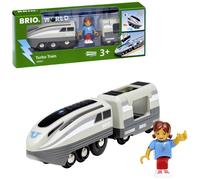 BRIO World - Locomotive à Piles Super Rapide - Train électrique - pour Circuit de Train en Bois - avec Connexion aimantée - Jouet pour garçons et Filles à partir de 3 Ans - 36003