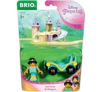 BRIO - 33359 - Jasmine & Wagon/Disney Princesses - Aladdin - Accessoire pour Circuit de Train en Bois - avec connexions aimantées - A partir de 3 Ans