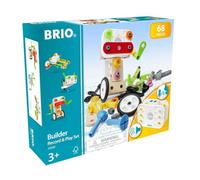 BRIO Builder - 34592 - Coffret Builder et Enregistreur de voix - 68 pièces - Piles incluses - Jeu de construction STEM - Créations libres ou guidées - Pour garcons et filles dès 3 ans