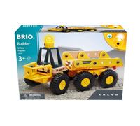 BRIO Builder 34599 Volvo camion à benne basculante - Véhicule de construction robuste avec surface de chargement inclinable, direction de pliage et module d'éclairage - Recommandé pour les enfants à partir de 3 ans