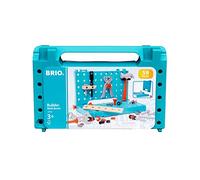 BRIO Builder - Mallette Etabli de Bricolage Builder - 59 Pièces - Jeu de Construction STEM - Inclus : établi de Bricolage - pour Les Garcons et Les Filles à partir de 3 Ans