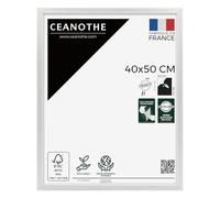 Brio Cadre Photo 40x50 cm Gris clair Convient au A3 Effet patiné de la Collection Perle Verre acrylique Incassable Fabriqué en France