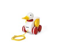 BRIO Canard à traîner en bois, blanc