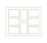 Brio CEANOTHE Passe-partout multivues blanc cassé 40x50 cm 8 ouvertures 10x15 cm, Sublimez vos Photos et Cadres Photos, Marie Louise et Pêle-mêle Marque Française