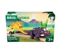 BRIO World - 36082 Coffret Attaque Dinosaure | Coffret sur Le thème des Dinosaures pour Les Enfants à partir de 3 Ans