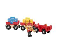 BRIO Flughafen-Gepäckwagen, 8-tlg., Geländewagen, Holzspielzeug, Holz Spielzeug, 33893