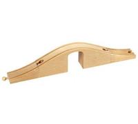 Brio - Pont Viaduc 38 Cm (1 Pont, 2 Rails) - Accessoire Circuit Train Bois - Chemin De Fer - 100% Bois Hetre Fsc - Des 3 Ans