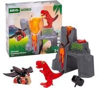 Brio Volcan en Eruption Dinosaure - Accessoire pour Circuit de Train en Bois - Action de Jeu sans Pile/avec Aimant - des 3 Ans -