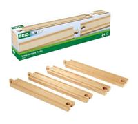 Brio World Rails Droits Longs - 216 Mm - Accessoire pour circuit de train en bois - Ravensburger - Mixte dès 3 ans - 33341 beige TU