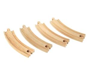 BRIO World - 33342 - Grands Rails Courbes 170 mm - Accessoire pour circuit de train en bois - Jouet pour garçons et filles à partir de 3 ans