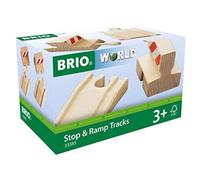 BRIO World - 33385 - Lot de 2 Rampes et 2 Butoirs - Accessoire pour circuit de train en bois - Jouet pour garçons et filles à partir de 3 ans