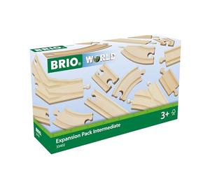 BRIO World - 33402 - Coffret Evolution Intermédiaire 16 Rails - Accessoire pour circuit de train en bois - Assortiment de rails - Jouet mixte à partir de 3 ans
