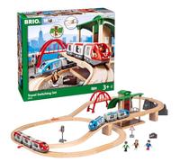 Brio World - 33512 - Circuit Plateforme Voyageurs - Coffret Complet de 42 pièces - Circuit de Train en Bois sur 2 Niveaux - Jouet Mixte à partir de 3 Ans