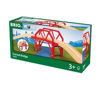 Brio World - 33699 - Pont Courbe - Accessoire pour circuit de train en bois - Pour agrandir son circuit - Jouet pour garçons et filles à partir de 3 ans