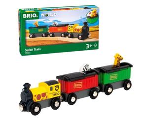 BRIO World - 33722 - Train Safari - pour Circuit de Train en Bois - Action de Jeu sans Pile - Système d'attache aimantée - Jouet pour garçons et Filles dès 3 Ans Multicolore