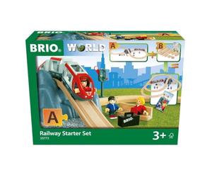 Brio World - 33773 - Circuit en 8 Voyageurs - Coffret complet de 26 pièces avec tunnel et pont - Circuit de train en bois - Jouet mixte à partir de 3 ans