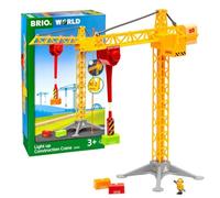 Brio World - 33835 - Grande Grue Lumineuse - Accessoire pour circuit de train en bois - Piles incluses - Jouet pour garçons et filles à partir de 3 ans