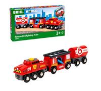 Brio World - 33844 - Train Des Pompiers - Sans Pile - Système D'attache Aimantée - Pour Circuit De Train En Bois - Jouet Pour Garçons Et Filles Dès 3 Ans - Jaune, 24.2 x 3.4 x 4.9 cm