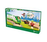 Brio Circuit de train en bois 33847 Circuit voyageur Coffret 16 pièces Figurines incluses Vert G
