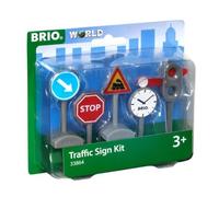 Brio World -33864 - Panneaux de Signalisation - Accessoire pour circuit de train en bois et circuit de voiture - Jouet pour garçons et filles à partir de 3 ans