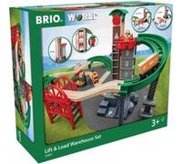 Brio Circuit de train – Grand Circuit Plateforme Multimodale avec ascenseur, Coffret 32 pièces