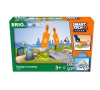 Brio World - 33965 - Passage à Niveau Smart Tech Sound - Accessoire pour Circuit de Train en Bois - Actions de Jeu STEM - Jouet pour garçons et Filles dès 3 Ans