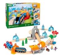 Brio World - 33972 - Circuit Voyageur Smart Tech Sound - Coffret complet de 37 pièces avec train électrique intelligent STEM - Circuit de train en bois - Jouet mixte dès 3 ans