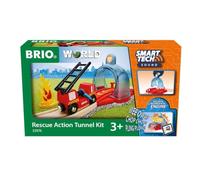Brio World - 33976 - Portique Smart Tech Sound Thème Pompier - Accessoire pour Circuit de Train en Bois - Actions de Jeu STEM - Jouet pour garçons et Filles dès 3 Ans