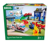 BRIO® Circuit de train police et pompiers Deluxe bois 36025