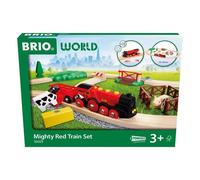 BRIO World - 36029 - Circuit Campagne Locomotive à piles - Coffret de 24 pièces avec animaux - Circuit de train en bois - Dès 3 ans