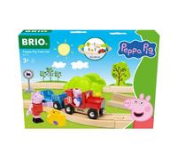 BRIO World-36123-Circuit Peppa Pig-Coffret complet 18 pièces avec figurines Peppa Pig et George-Circuit de train en bois-dès 3 ans