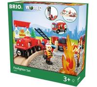 Brio World Circuit Action Pompier - Coffret complet 18 pièces - Circuit de train en bois - Ravensburger - Mixte dès 3 ans - 33815