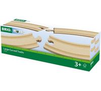 BRIO World Curved Switches Wooden Train Track for Kids Age 3 Years Up - Compatib