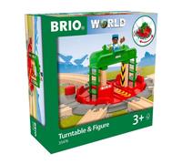 BRIO World Train Turntable & Figure for Kids Age 3 Years Up - Wooden Railway Set