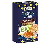 Brioche Pasquier Tartines de pain blé complet bio - Les 24 tranches - 240 g