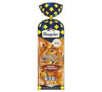 Brioche tressée pépites de chocolat PASQUIER - la brioche de 630g Lot De 4 - Par Lot