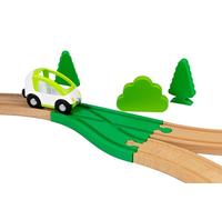 Briocks® - Aiguillage Parallèle pour Train en Bois - Compatible avec BRIO, Thomas, Lillabo, IKEA, Melissa & Doug, Oxybul, Playtive et Bien d’Autres ! (Vert) (Aiguillage Droite)