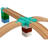 Briocks® - Carrefour Surélevé pour Train en Bois - Compatible avec BRIO, Thomas, Lillabo, IKEA, Melissa & Doug, Oxybul, Playtive et Bien d’Autres !