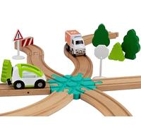 Briocks® - Croisement pour Train en Bois - Compatible avec BRIO, Thomas, Lillabo, IKEA, Melissa & Doug, Oxybul, Playtive et Bien d’Autres ! (Croisement 6 Voies)