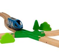Briocks® - Intersection 2 Voies en X pour Train en Bois - Compatible avec BRIO, Thomas, Lillabo, IKEA, Melissa & Doug, Oxybul, Playtive et Bien d’Autres !