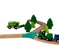 Briocks® - Intersection 3 Voies 120° pour Train en Bois - Compatible avec BRIO, Thomas, Lillabo, IKEA, Melissa & Doug, Oxybul, Playtive et Bien d’Autres !