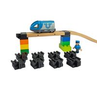 Briocks® - Lot de 10 Adaptateurs Duplo pour Train en Bois - Compatible avec BRIO, Thomas, Lillabo, IKEA, Melissa & Doug, Oxybul, Playtive et Bien d’Autres !