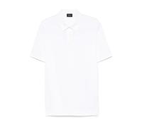 Brioni, Homme, Tops, Blanc, Taille: M Piqué Cotton Polo